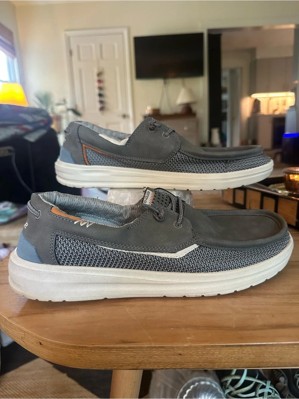 Hey Dude welsh grip steel grey shoes. Size 9. Like new